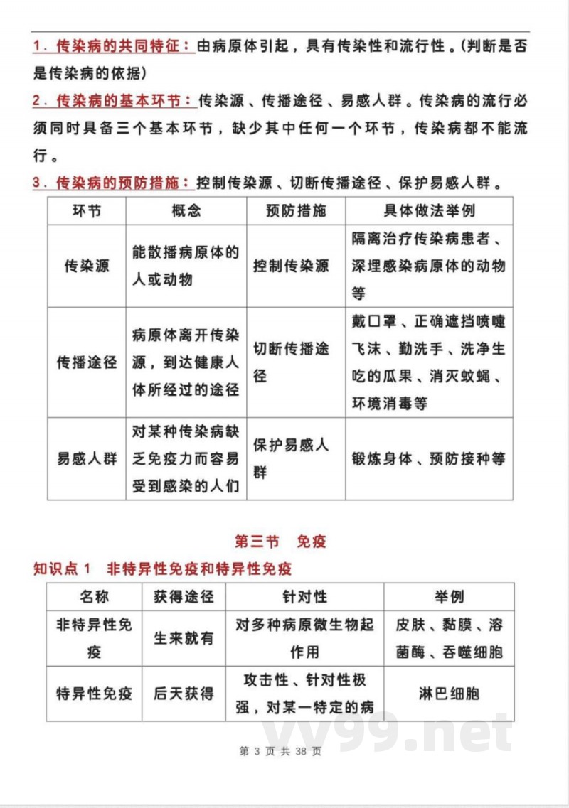 2025冀教版八年级上册生物知识点总结