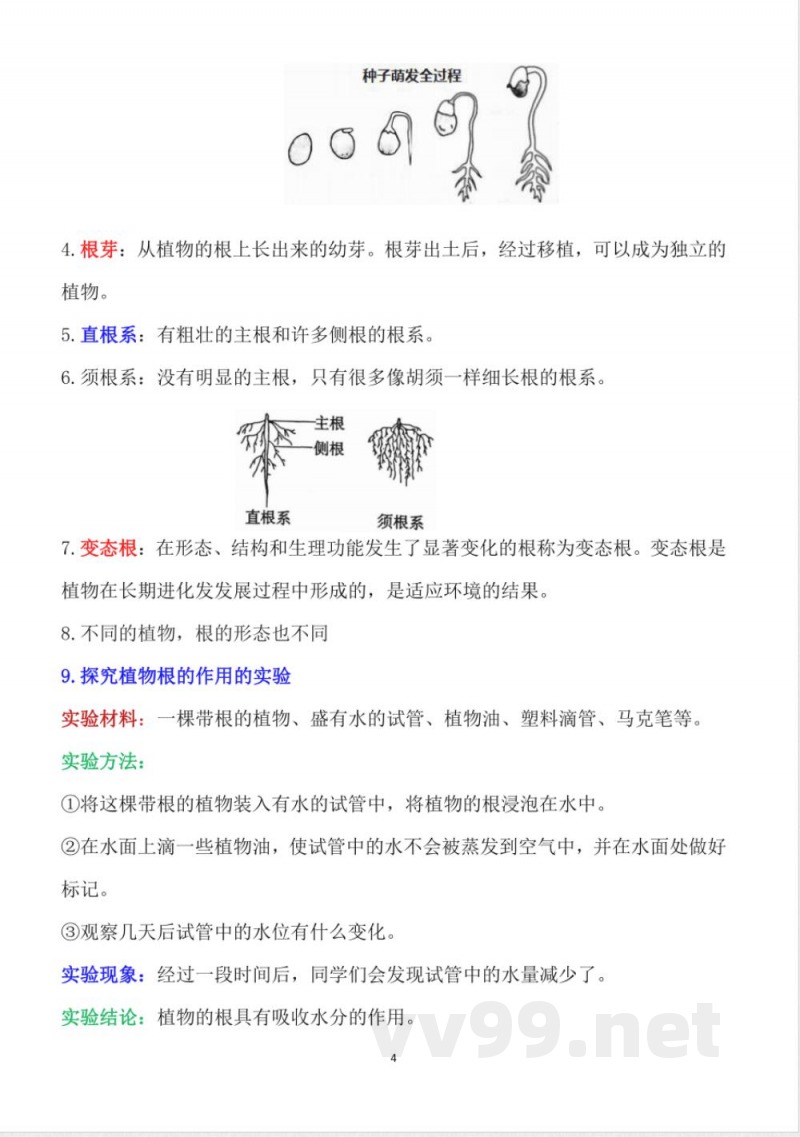 新改版教科版四年级下册科学全册知识点