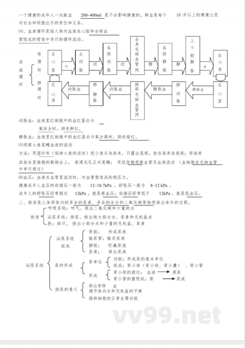 苏科版八年级上册生物复习知识点