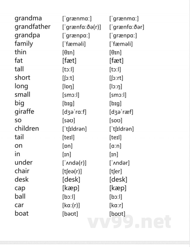 人教版三年级起点三年级下册同步单词表 人教版三年级起点三年级下册同步单词表