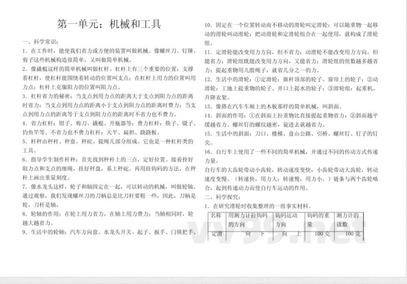 六年级科学一二单元检测题 六年级科学一二单元检测题