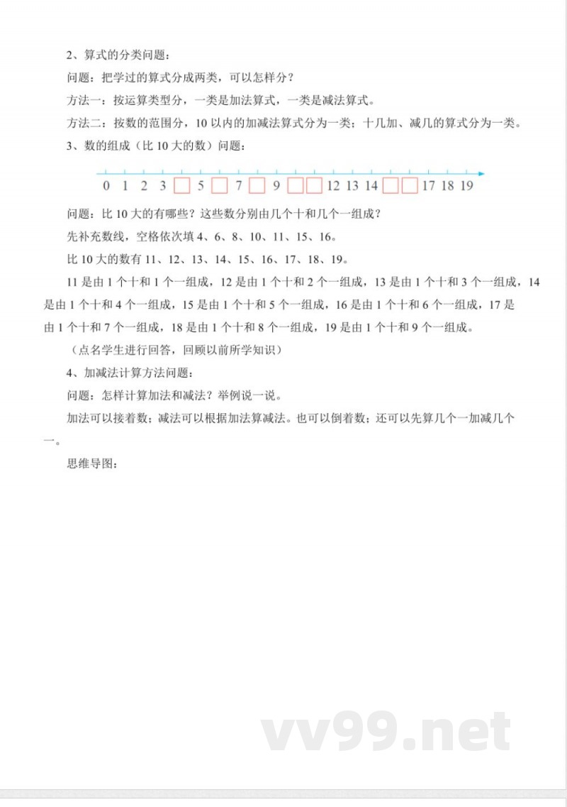期末复习 单元教学设计 数学苏教版一年级上册 2025 期末复习 单元教学设计 数学苏教版一年级上册 2025
