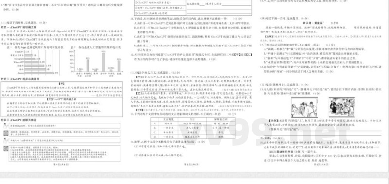 2025年部编版九年级下册语文期中综合检测试卷