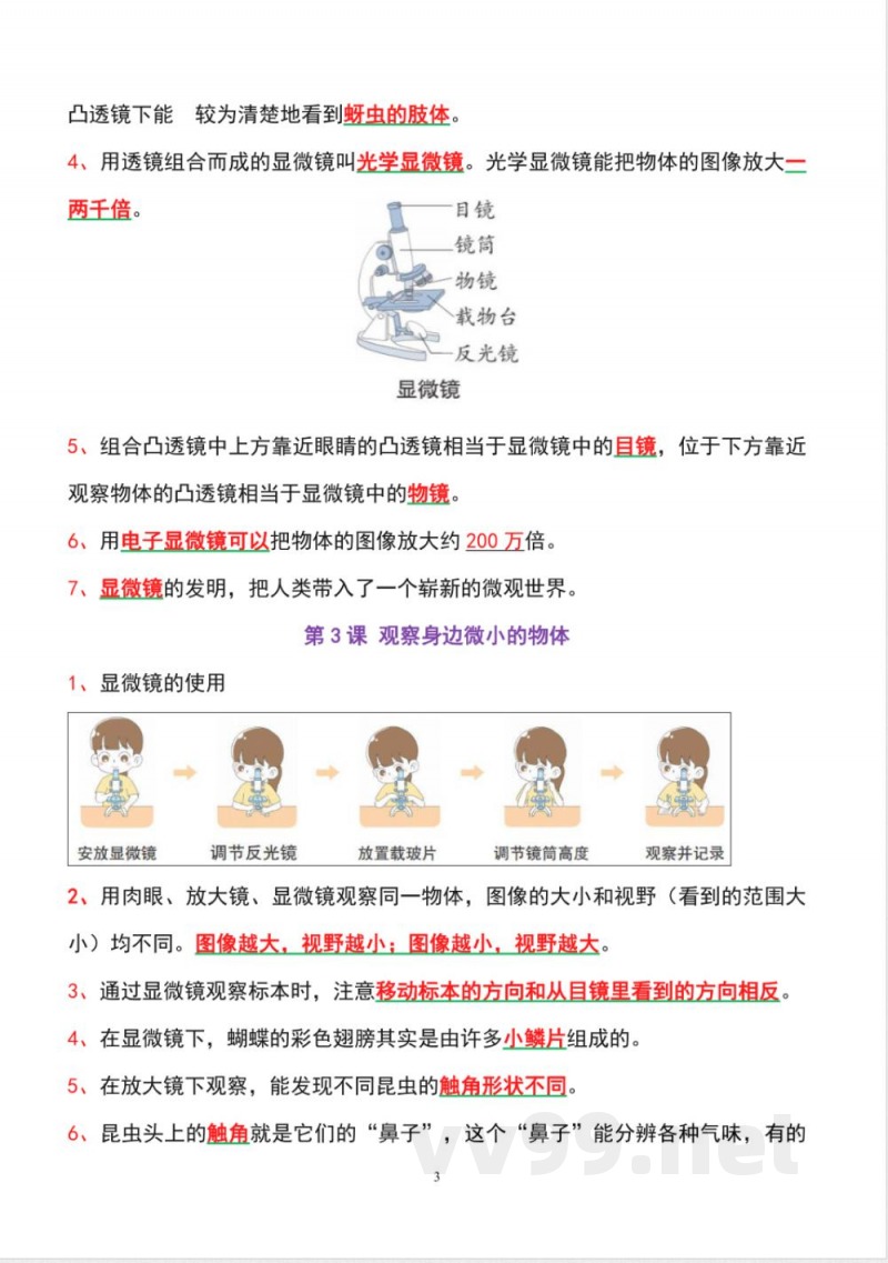 教科版六年级上册科学全册知识点精准梳理