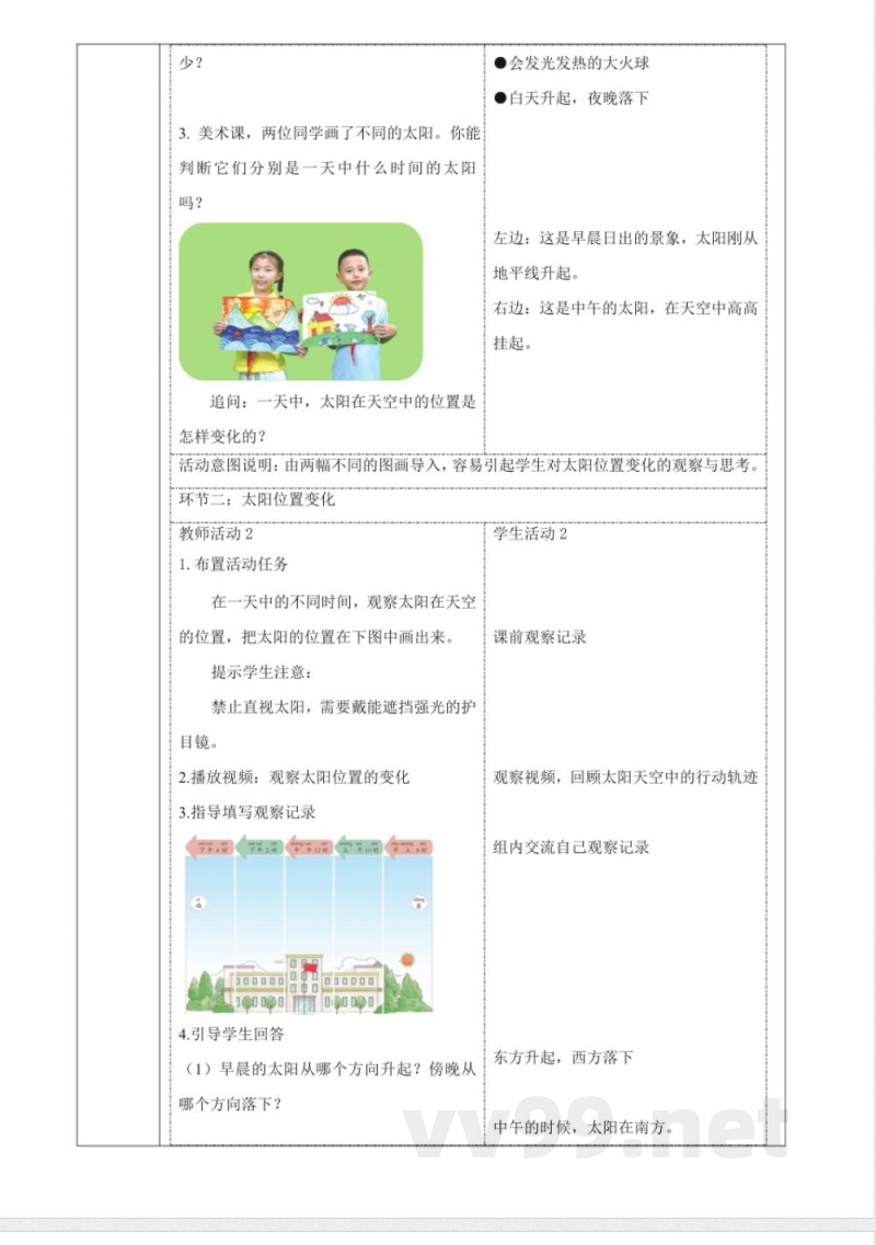 3.9《天空中的太阳》大单元教学设计 2025粤教粤科版科学一年级下册