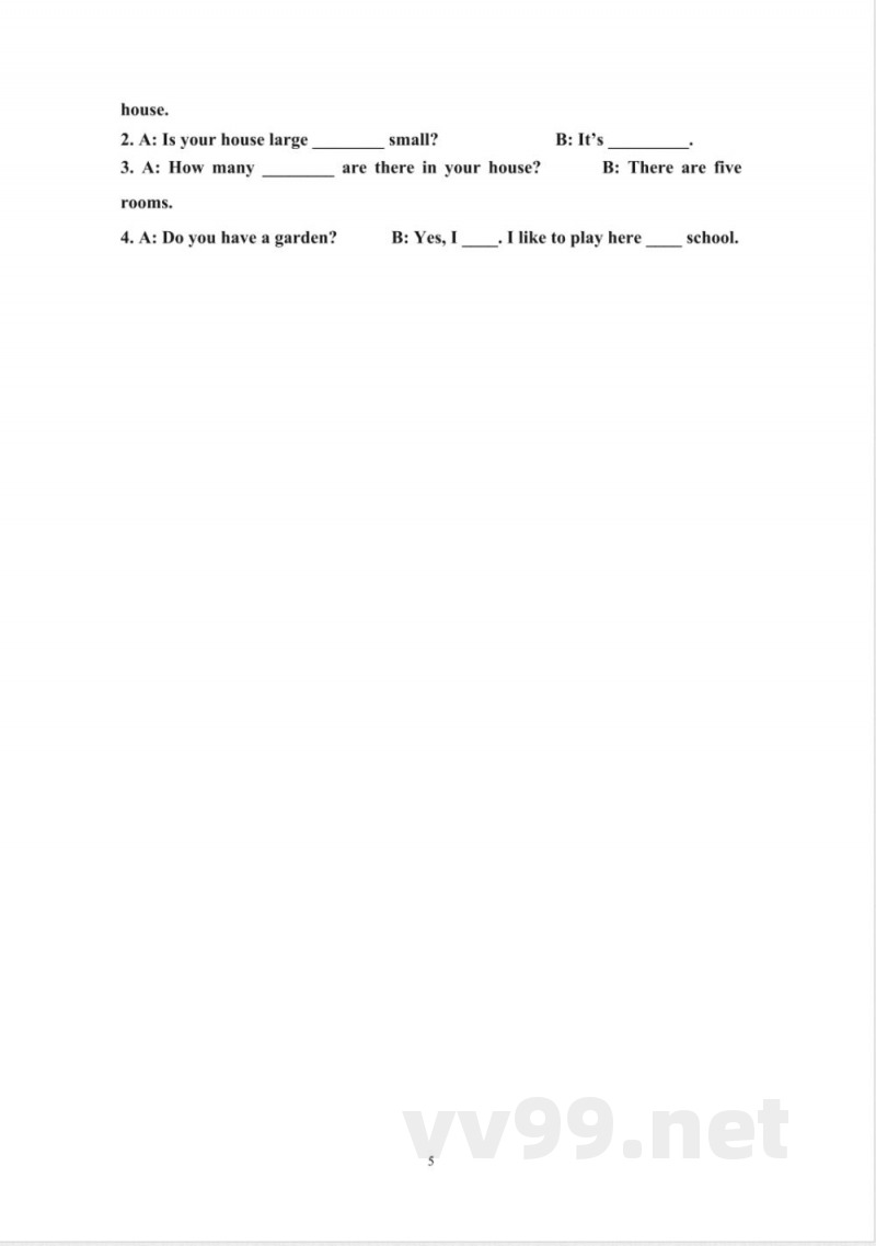 【广州版】四年级英语上册期末复习试卷