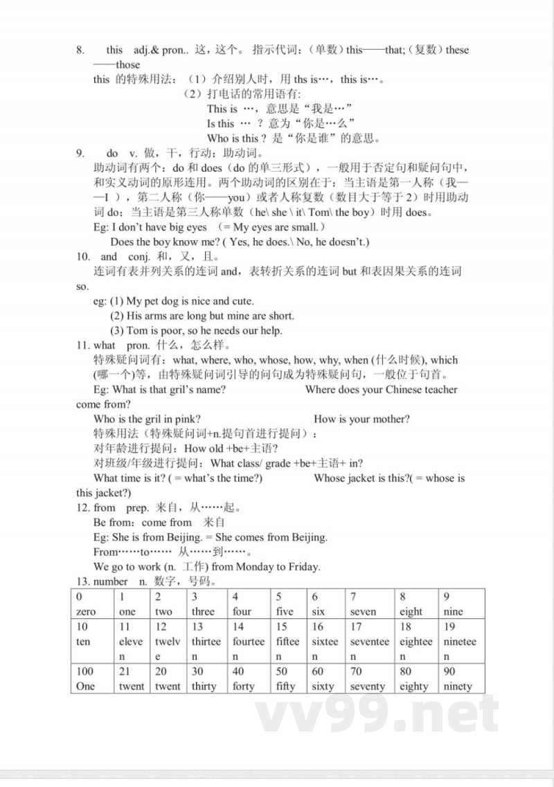 仁爱版七年级英语上册知识点归纳