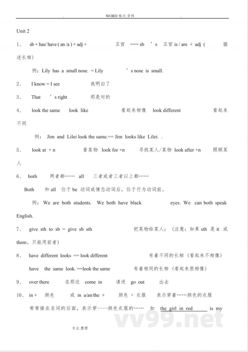 仁爱版英语七年级(上册)知识点归纳