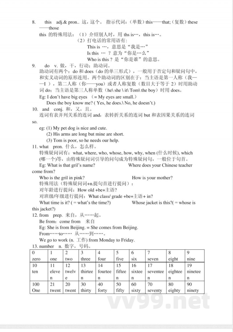 仁爱版七年级英语上册知识点归纳