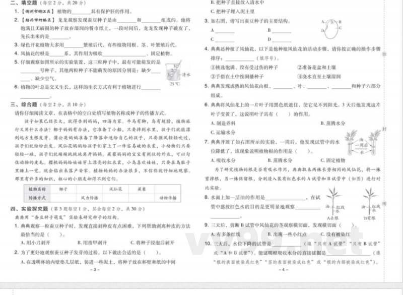 2026年教科版四年级下册科学单元同步测试试卷