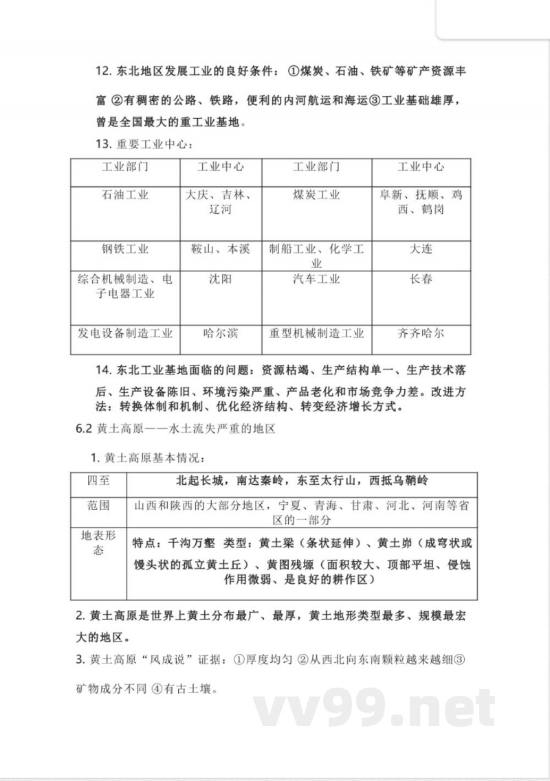 晋教版地理八年级下册知识点汇总