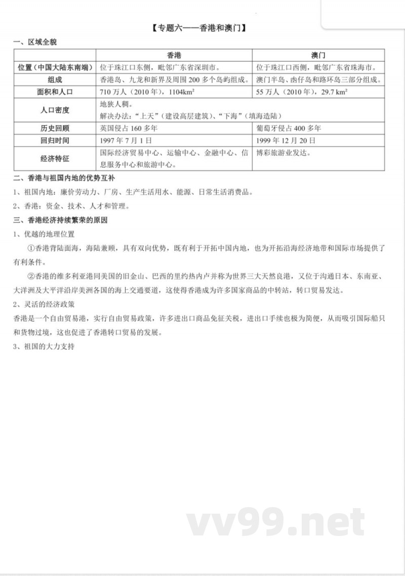 初中八年级下册地理知识点归纳 初中八年级下册地理知识点归纳