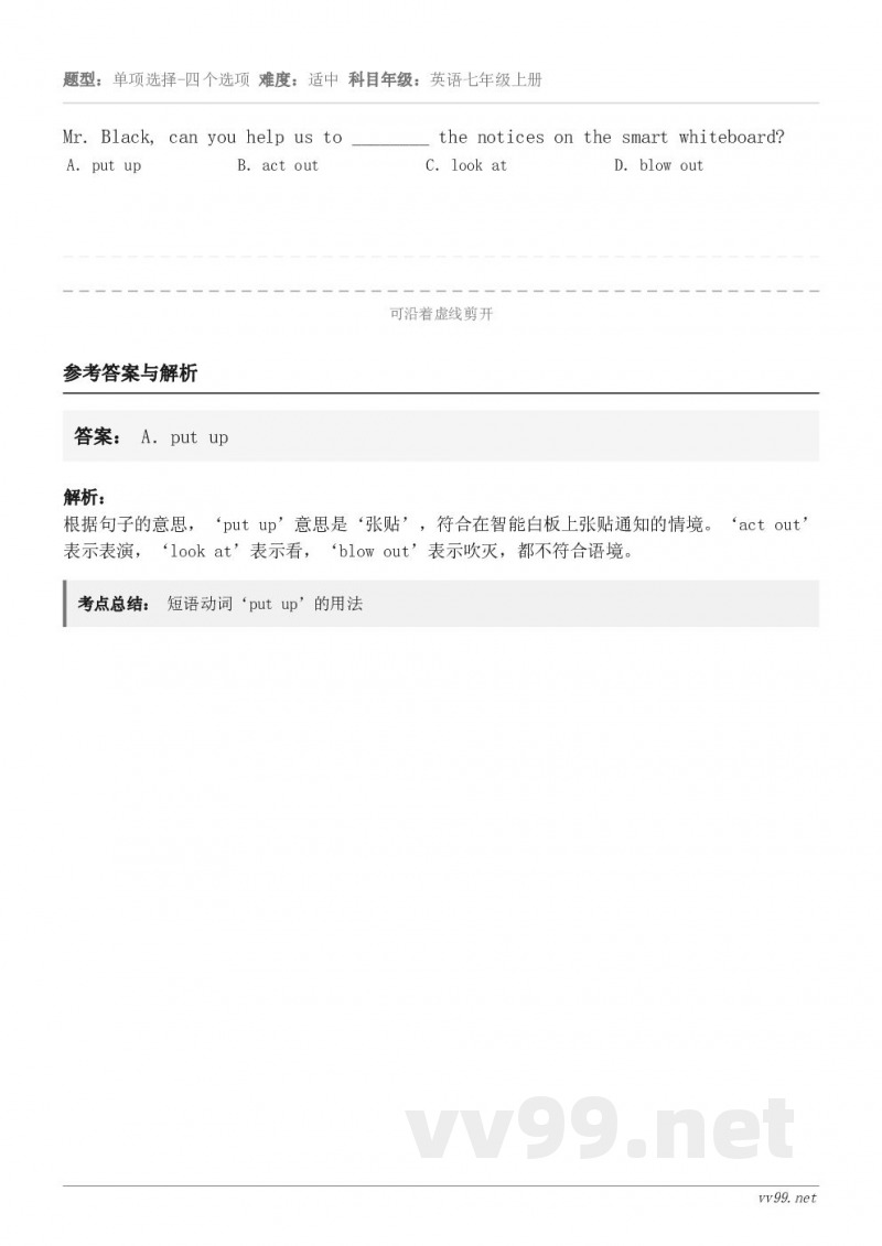 Mr. Black, can you help us to ________ the notices on t...