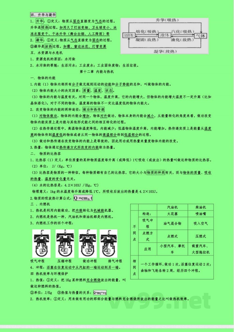 沪科版九年级上册物理知识点复习
