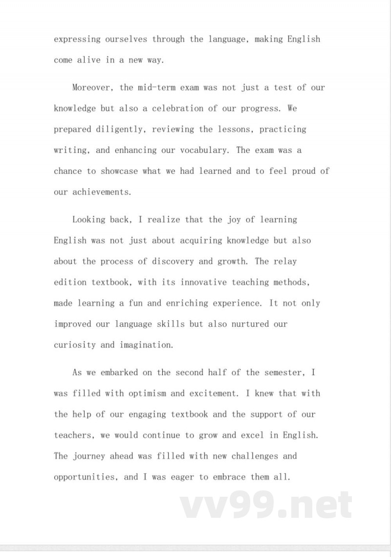 英语六年级下册接力版,期中作文