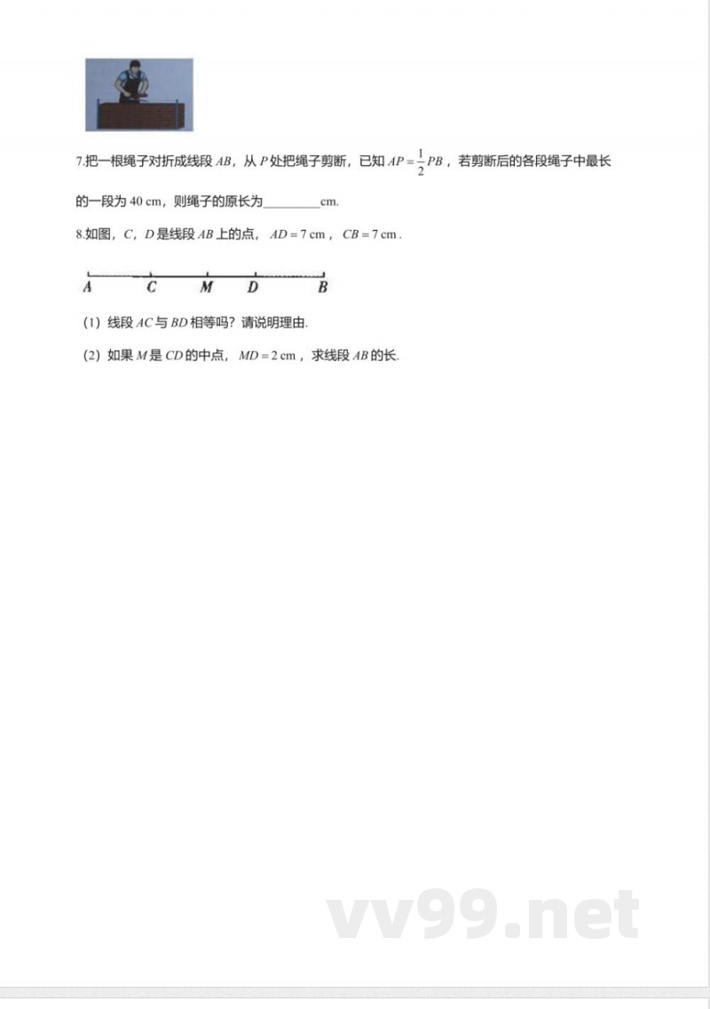 4.5 最基本的图形 华东师大版数学七年级上册堂堂练(含答案)