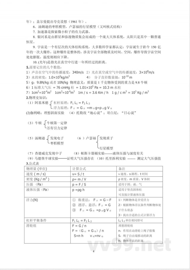 粤沪版八年级下册物理知识点