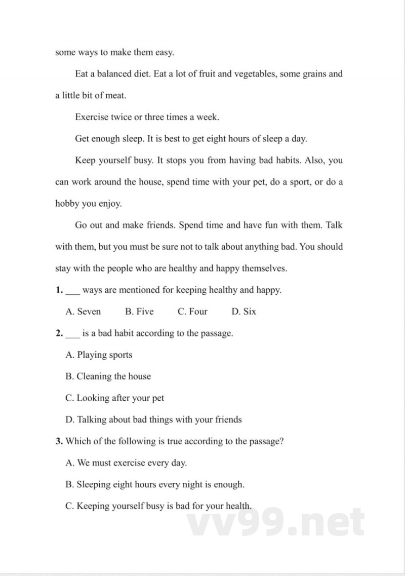 人教新目标八年级下册英语1-10单元综合训练试题